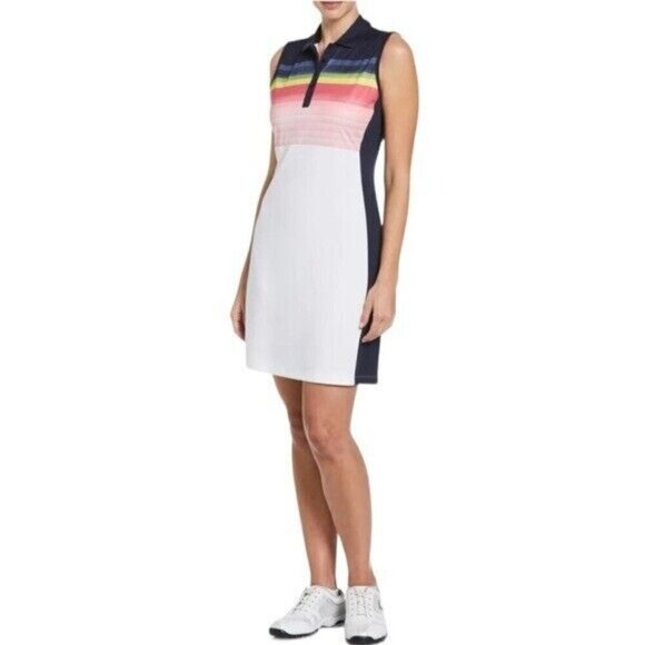 CALLAWAY Women’s Abstract Gradient Print Color Block Golf Dress Size XL NEW - Picture 1 of 9
